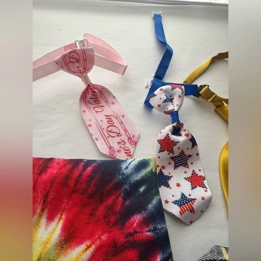 Small Dog Bandanas / Bowties Accessories Set of 8